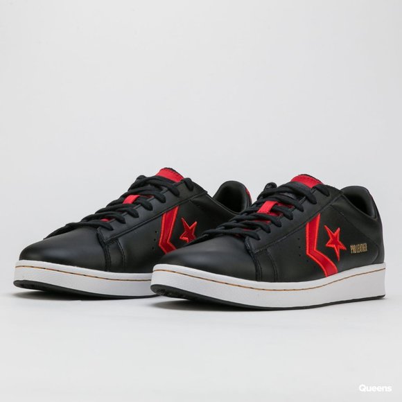 NIB Converse Pro Leather Ox Black/University Red/White 168871C US Mens 12 - Picture 3 of 6